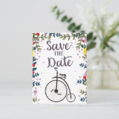 Bewaar de datum Penny Farthing Briefkaart (Staand voorkant)