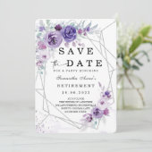 Bewaar de datum  Pensioen Uitnodiging (Staand voorkant)