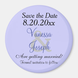 Bewaar de datum periwinkle magneet