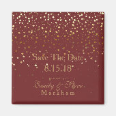 Bewaar de datum Petite Golden Stars Magnet (Voorkant)