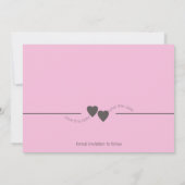 Bewaar de datum Pink Hearts Save The Date (Achterkant)