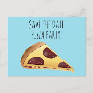 BEWAAR DE DATUM PIZZA PARTY INVITATIONS BRIEFKAART