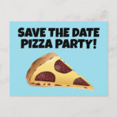 BEWAAR DE DATUM PIZZA PARTY INVITATIONS BRIEFKAART (Voorkant)