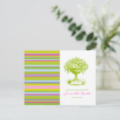 BEWAAR DE DATUM, Postkaart, Kleurrijke Chic Aankondigingskaart (Staand voorkant)