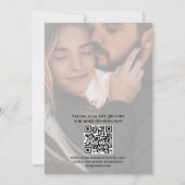 Bewaar de Datum QR Code 2 Foto Minimalistisch Mode Save The Date (Achterkant)