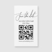 bewaar de datum qr-code simpele trouwmagneet (Voorkant)