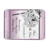 Bewaar de datum Quinceanera Sweet 16 Masquerade Magneet (Horizontaal)