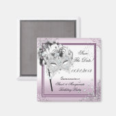 Bewaar de datum Quinceanera Sweet 16 Masquerade Ro Magneet (Voorkant / Achterkant)