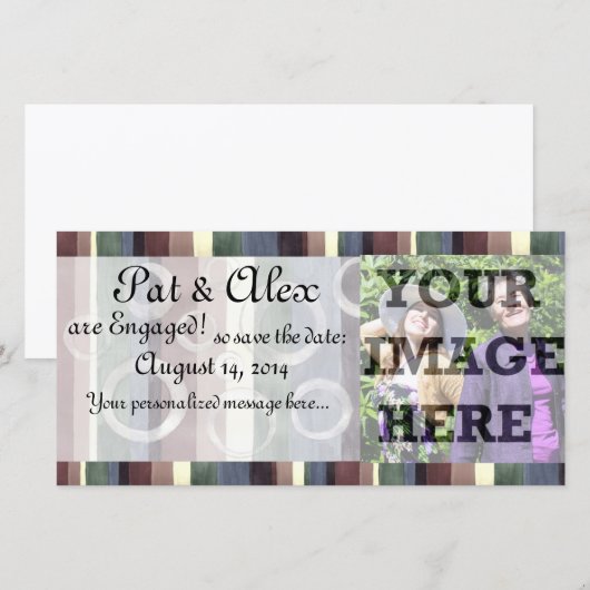 Bewaar de datum - Rainbow 3 Save The Date (Voorkant / Achterkant)