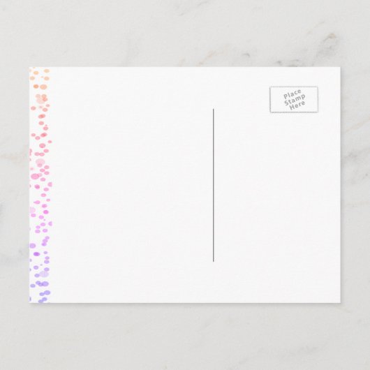 Bewaar de datum Rainbow Sunshine Aankondigingskaart (Achterkant)