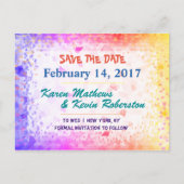 Bewaar de datum Rainbow Sunshine Aankondigingskaart (Voorkant)