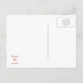 Bewaar de datum Red Rose Gold swirl Briefkaart (Achterkant)