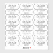 Bewaar de datum retouradres transparant sticker (Vel)