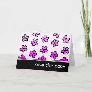Bewaar de datum : Retro Bloemen : Aankondiging