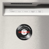 BEWAAR de DATUM Retro Vinyl Grammofoonplaat Schijf Magneet (Insitu (Vaatwasser))