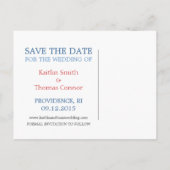 Bewaar de datum - - Rhode Island Aankondigingskaart (Achterkant)