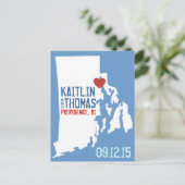 Bewaar de datum - - Rhode Island Aankondigingskaart (Staand voorkant)