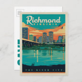 Bewaar de datum - Richmond, VA Aankondigingskaart (Voorkant / Achterkant)