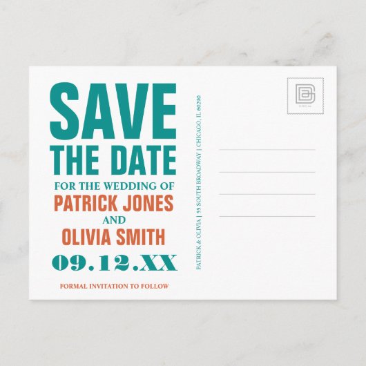 Bewaar de datum - Richmond, VA Aankondigingskaart (Achterkant)