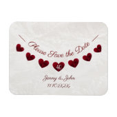 Bewaar de datum robijn 40e trouwdag magneet (Horizontaal)