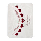 Bewaar de datum robijn 40e trouwdag magneet (Verticaal)