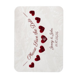 Bewaar de datum robijn 40e trouwdag magneet