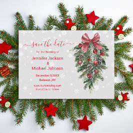 bewaar de datum rode kerst vintage decoratie bruil notitiekaartje