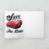 Bewaar de datum rode sportauto notitiekaartje (Binnen)