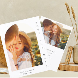 Bewaar de datum Romantische Boog Elegante Trouwdag Save The Date