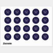 Bewaar de datum, Rose Goud Schrift, Doe-het-zelf A Ronde Sticker (Vel)