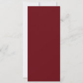 Bewaar de datum Rosewood rood QR-code moderne trou Save The Date (Achterkant)