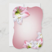 Bewaar de datum roze amaryllis save the date (Achterkant)