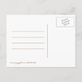 BEWAAR DE DATUM, Roze & Bruine Chic Ansichtkaart Aankondigingskaart (Achterkant)