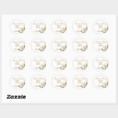 Bewaar de datum Roze Gouden Huwelijk Ronde Sticker (Vel)