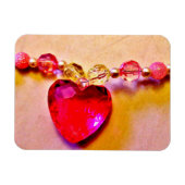 Bewaar de datum roze hart magneet (Horizontaal)