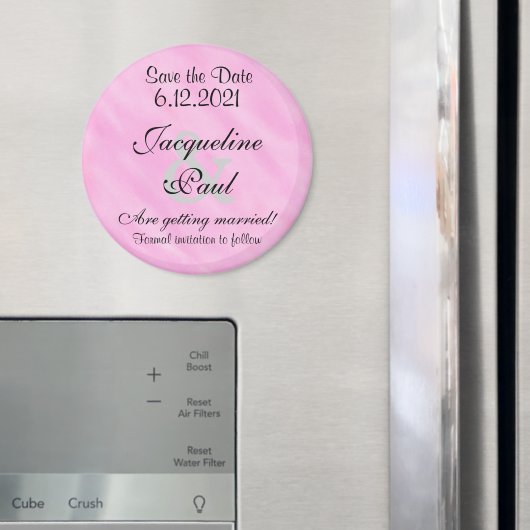 Bewaar de datum Roze Wit Waterverf Magneet (Insitu (Koelkast))