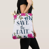 Bewaar de datum Rozen en bloemblaadjes. Tote Bag (Dichtbij)