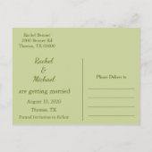 Bewaar de datum Rustic Forest Aankondigingskaart (Achterkant)