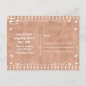 Bewaar de datum Rustic Glam Rose Goud Foto Aankondigingskaart (Achterkant)