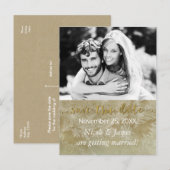 BEWAAR DE DATUM Rustic Kraft Papier Winter Foto Aankondigingskaart (Voorkant / Achterkant)