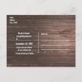 Bewaar de datum Rustic Mason Jar Baby's Breath Fot Aankondigingskaart (Achterkant)