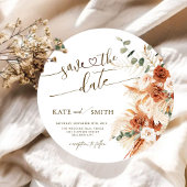 Bewaar de datum Rustic Wood Cut Kaart