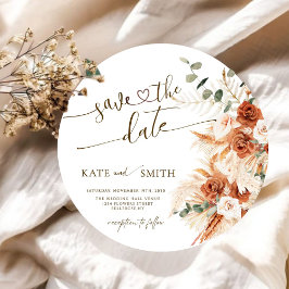 Bewaar de datum Rustic Wood Cut Kaart