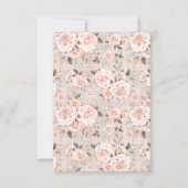 Bewaar de datum Rustic Wood & Romantic Roses Kaart (Achterkant)