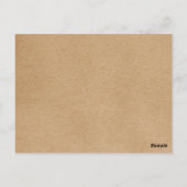 Bewaar de datum Rustieke Kraft handgeschreven foto Briefkaart (Achterkant)