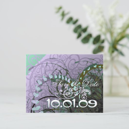 Bewaar de datum Sage Hearts - Aankondigingskaart (Staand voorkant)