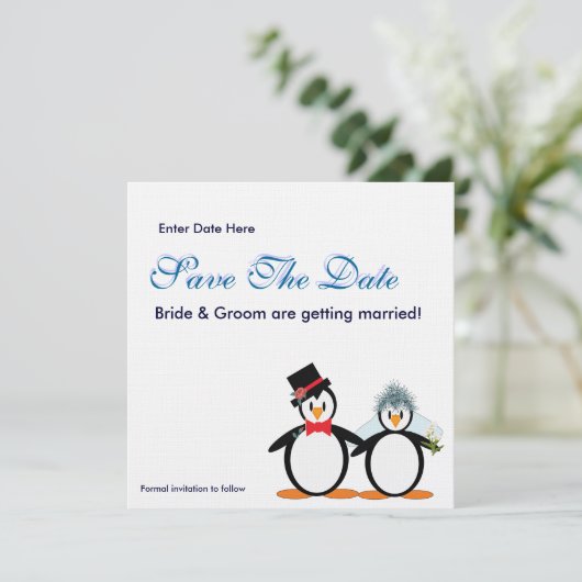 Bewaar de datum save the date (Staand voorkant)