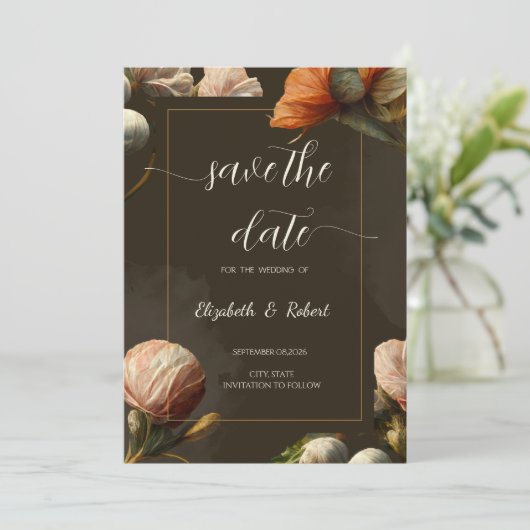Bewaar de datum save the date (Staand voorkant)