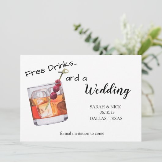 Bewaar de datum save the date (Staand voorkant)