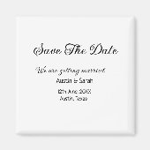 Bewaar de datum scan QR trouwwebsite moderne tekst Magneet (Voorkant)